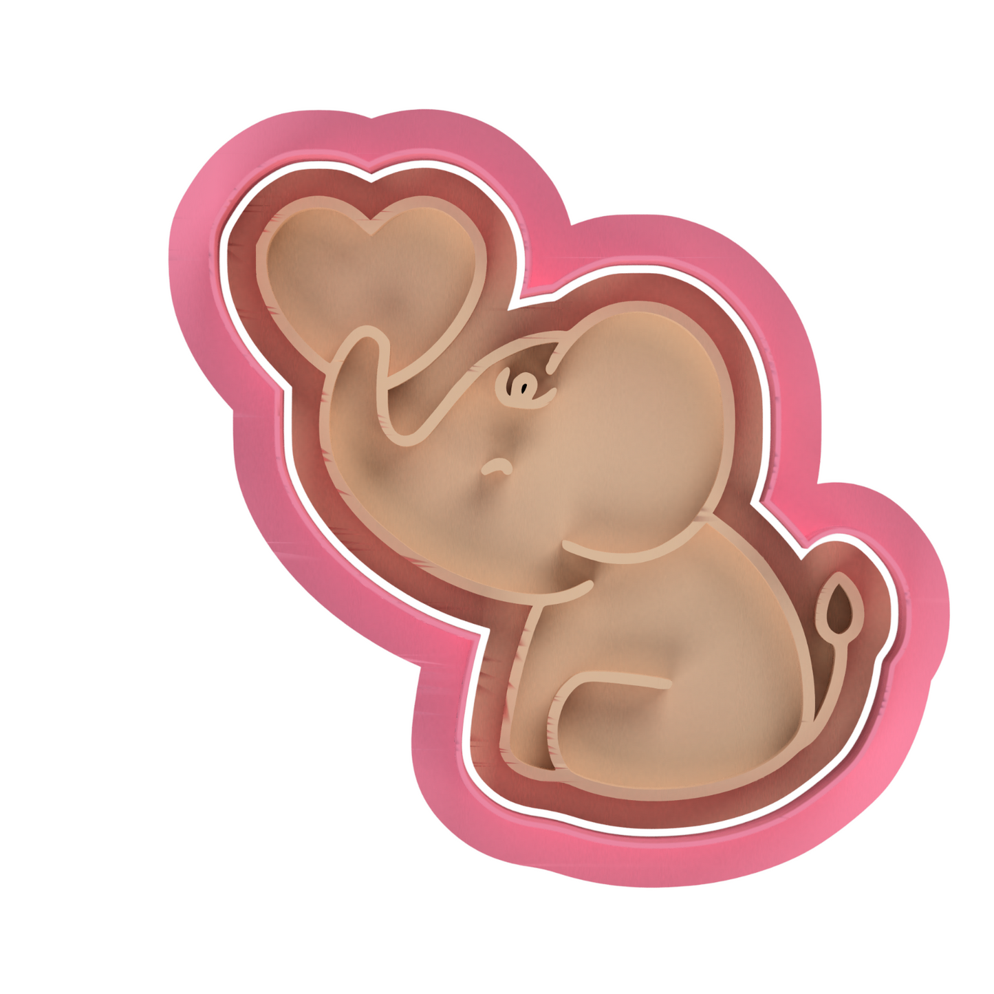 Elephant Cookie Cutter and Embosser Stamp animals