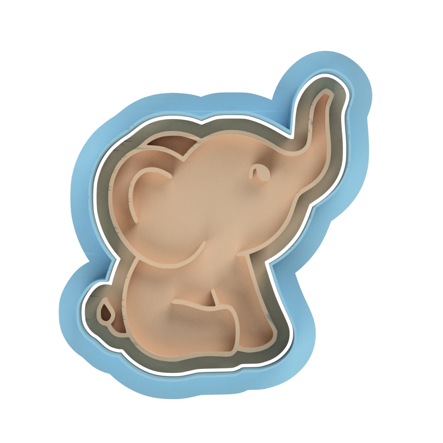 Elephant Cookie Cutter and Embosser Stamp animals