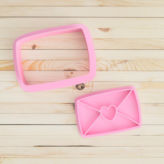 Love Envelope Cookie Cutter and Embosser Stamp Set Valentine's Day