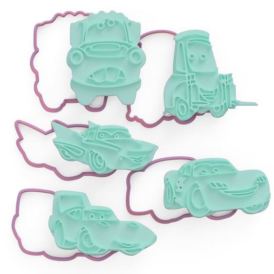 Cars Cookie Cookie Cutter & Embosser Stamps Set kids tv movie gaming