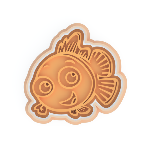 Ocean Adventure Cookie Cutter and Embosser Stamp Set - Animated Undersea Theme kids tv movie