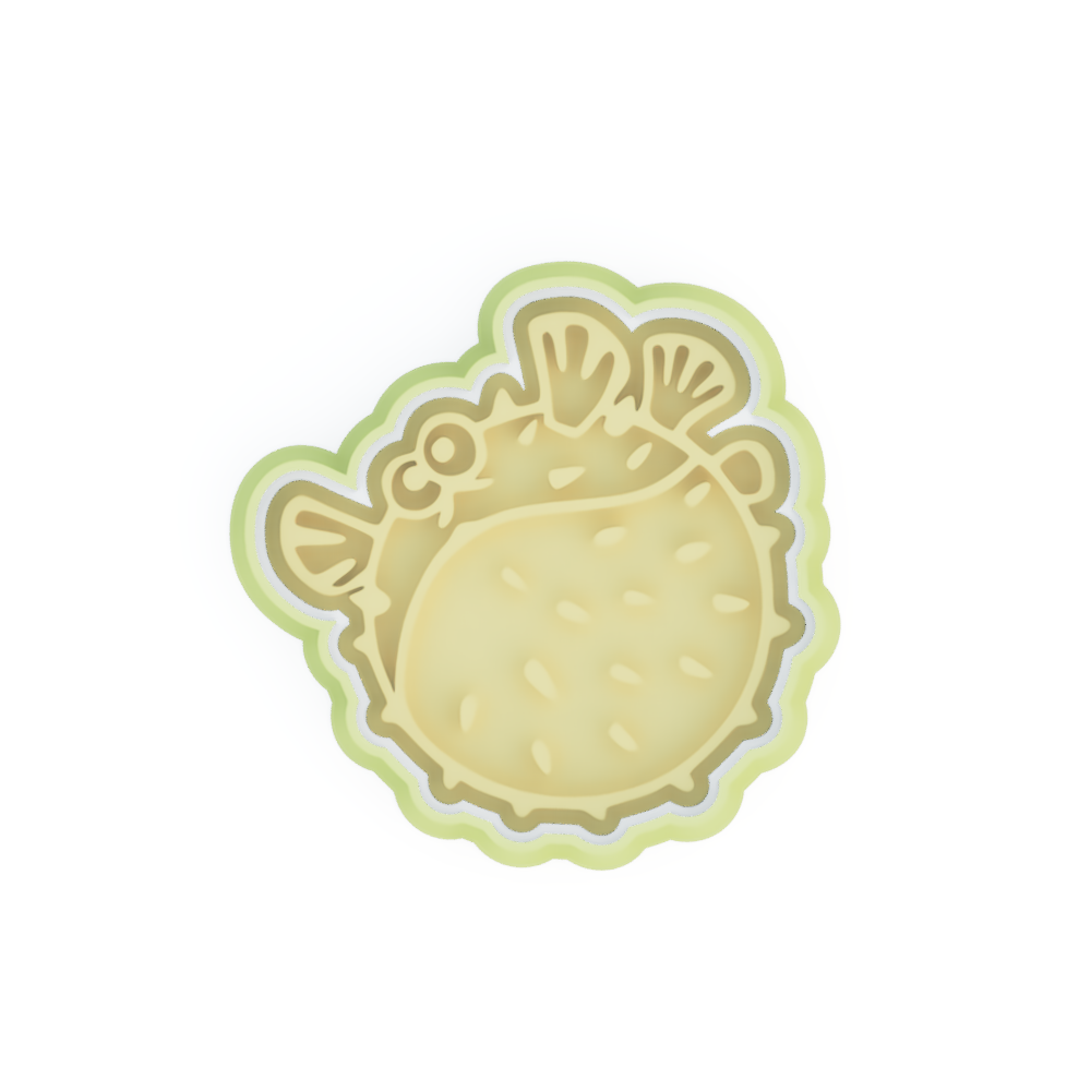 Ocean Adventure Cookie Cutter and Embosser Stamp Set - Animated Undersea Theme kids tv movie