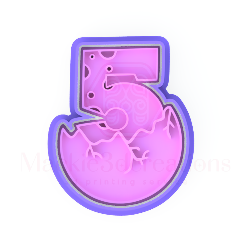 Dinosaur Egg Numbers Cookie Cutter & Stamp Embosser Set