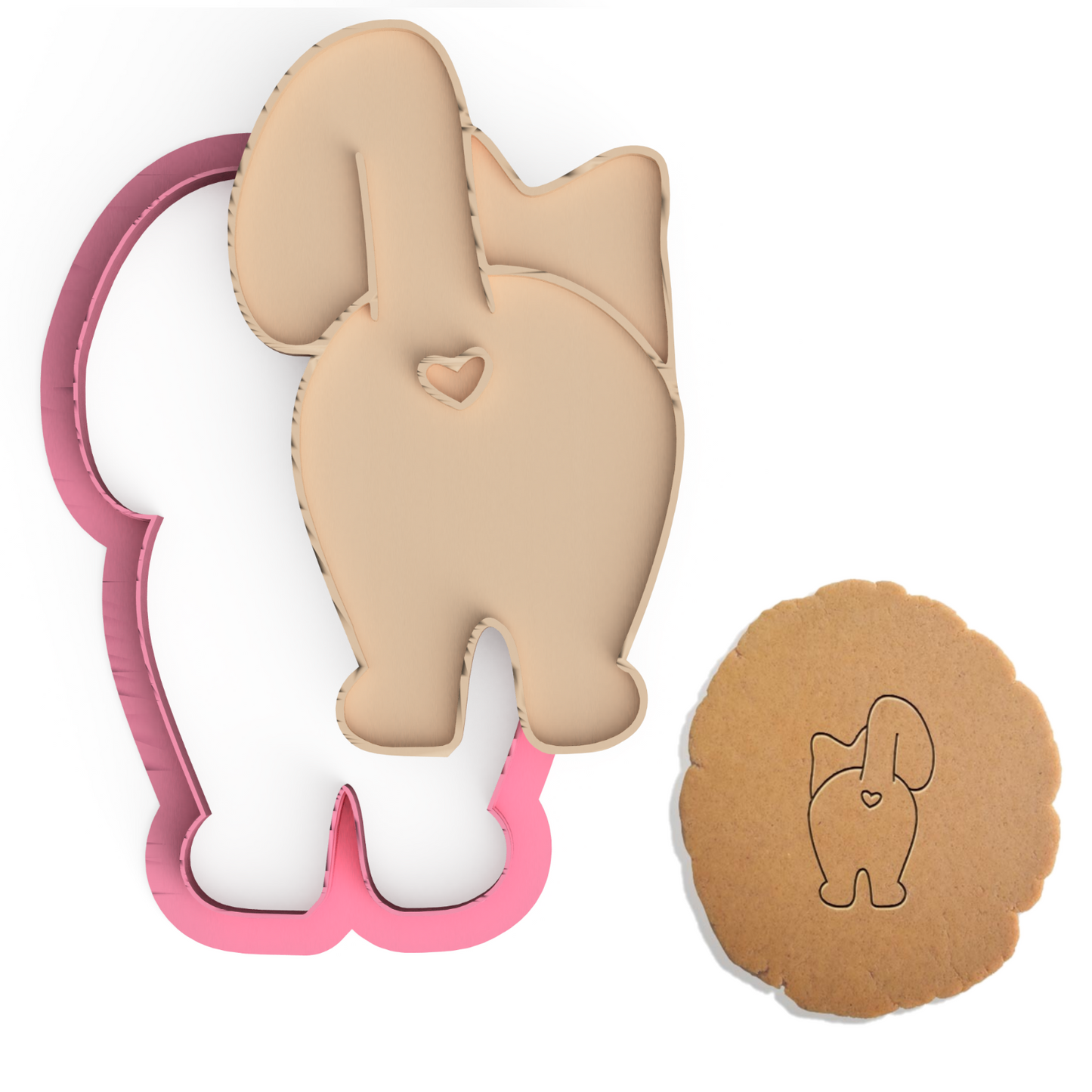 ๐ Kitty Cat Butt Cookie Biscuit Fondant Cutter Embosser