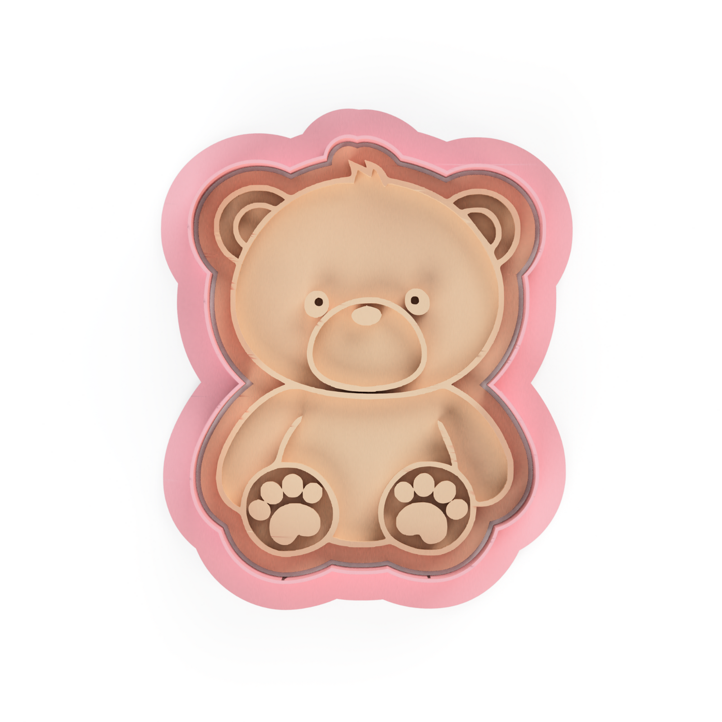 Teddy bear Set Cookie Cutter & Embosser Stamp baby shower
