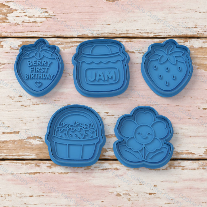 Berry First Birthday Cookie Cutter & Stamp Set