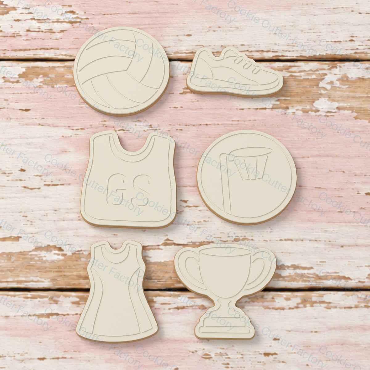 Netball Cookie Cutter and Embosser Set - 6 Designs | CCF_APPROVED_MEDIA_V1:2:b07c61bbb3edc246dc7cef3cde2426129c439b71e0651e0ed44c90823c512162