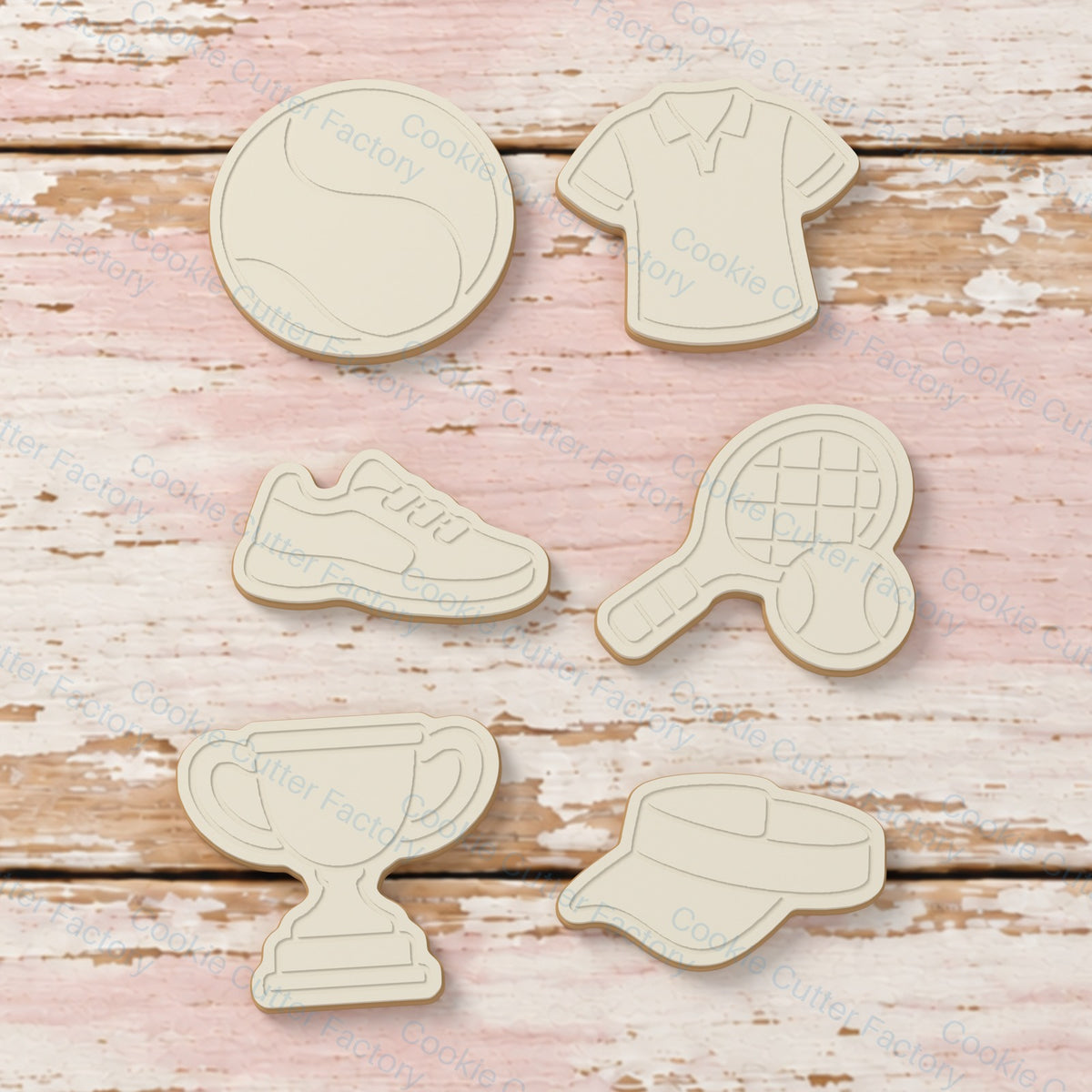 Tennis Cookie Cutter and Embosser Set - 6 Designs | CCF_APPROVED_MEDIA_V1:2:e9219cd267ebcdeb5375d98a7a9b977c69b39ba76d96b6661352d1575b85b061
