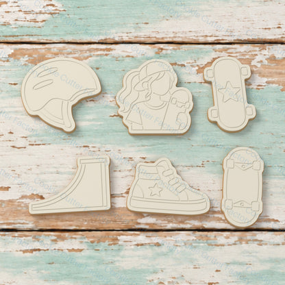Skater Girl Cookie Cutter and Embosser Set - 6 Designs | CCF_APPROVED_MEDIA_V1:2:bdbaaffcba81b7ca068ac909931f39689c37a0f4411ac404e213fe9ad3ac9f42