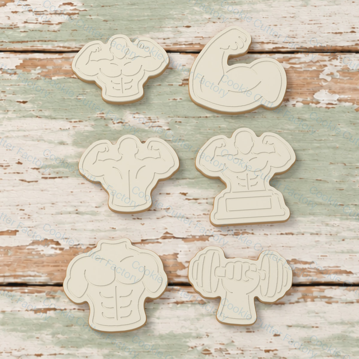 Muscles and Bodybuilding Cookie Cutter and Embosser Set - 6 Designs | CCF_APPROVED_MEDIA_V1:2:8096bd31231656531f87df00a8eac3c111d3322f6900b430f1fb64ecad4970ab