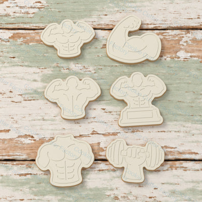 Muscles and Bodybuilding Cookie Cutter and Embosser Set - 6 Designs | CCF_APPROVED_MEDIA_V1:2:8096bd31231656531f87df00a8eac3c111d3322f6900b430f1fb64ecad4970ab