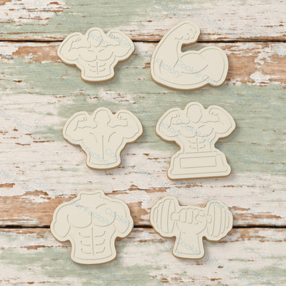 Muscles and Bodybuilding Cookie Cutter and Embosser Set - 6 Designs | CCF_APPROVED_MEDIA_V1:2:8096bd31231656531f87df00a8eac3c111d3322f6900b430f1fb64ecad4970ab