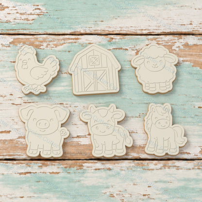 Little Farm Friends Cookie Cutter and Embosser Stamp Set - 6 Designs | CCF_APPROVED_MEDIA_V1:2:6dd797b6e4ec3dede43073225099fc86488d77891d605157d8027e81456298c9