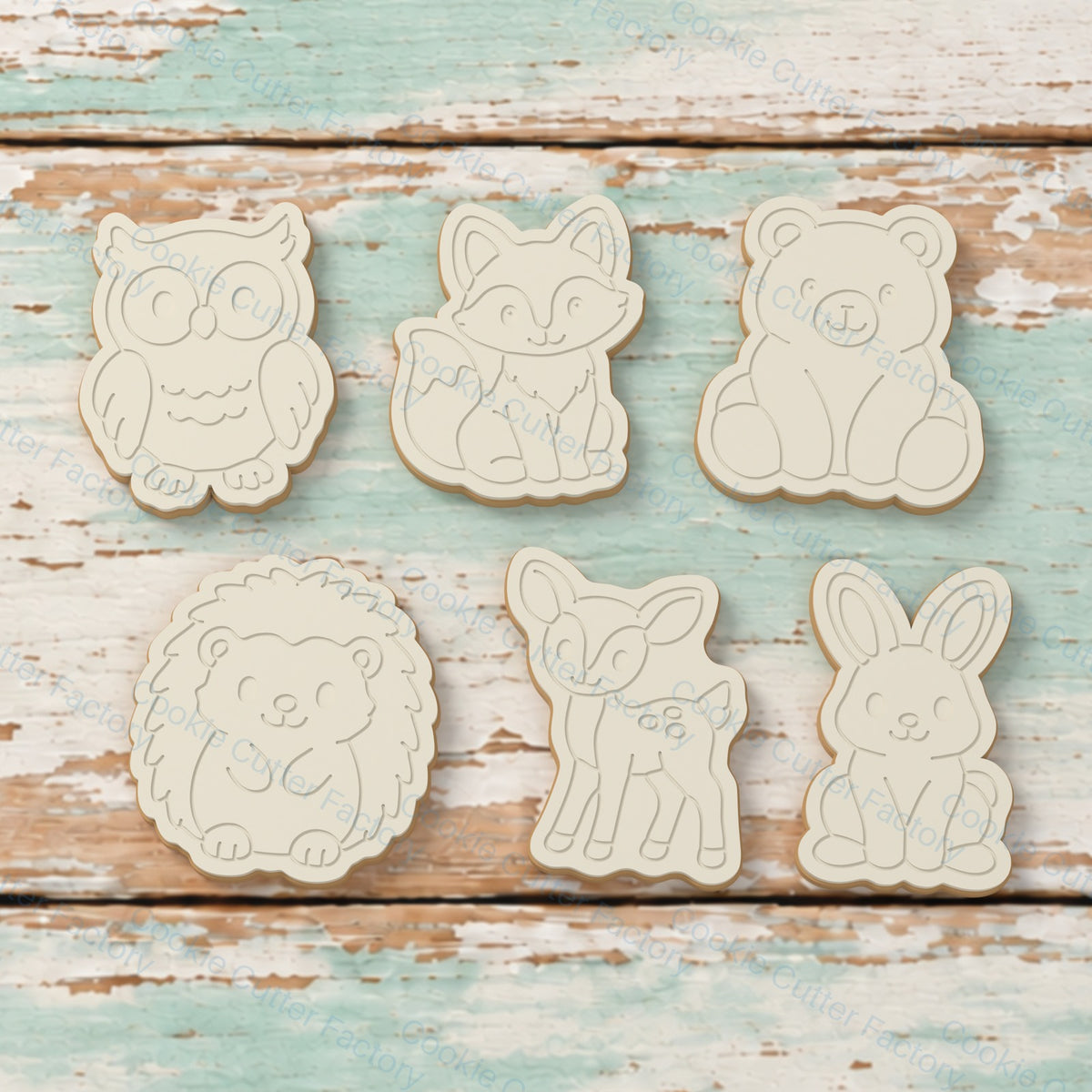 Woodland Friends Cookie Cutter and Embosser Stamp Set - 6 Forest Animals | CCF_APPROVED_MEDIA_V1:2:d1b4abadd57db8bacfa0ae129c46fc3b10e7b0699ee8a92160d224c1623f9020
