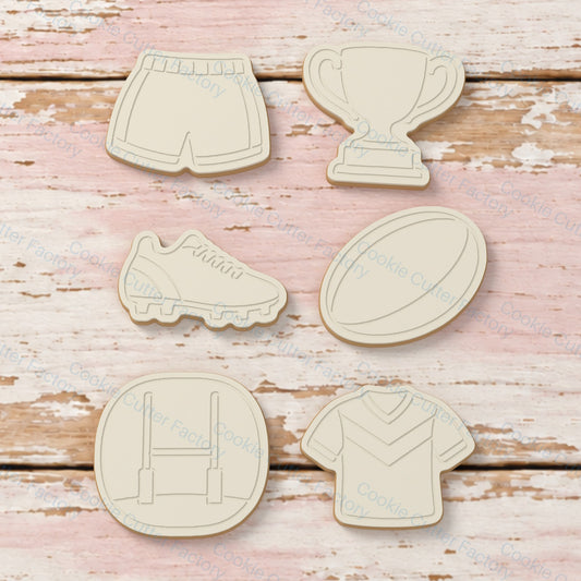 Rugby League Cookie Cutter and Embosser Set - 6 Designs | CCF_APPROVED_MEDIA_V1:2:a3b9a5a52af082d73aa3ea34d17f7933125af14b0d78d5b6ddcc0f8db5ca77d3