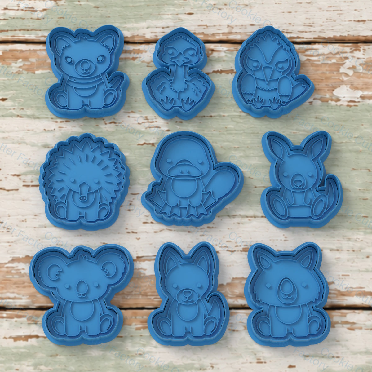 Australian Wildlife Pals Cookie Cutter and Embosser Stamp Set - 9 Designs | CCF_APPROVED_MEDIA_V1:1:90ec20f4ac53ae10f3c20ce888880d02e13a3cf83bb14d4379f33ded55afad8e
