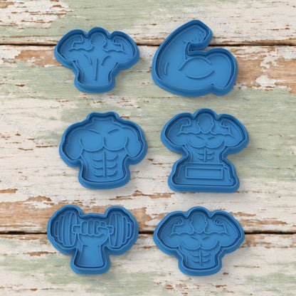 Muscles and Bodybuilding Cookie Cutter and Embosser Set - 6 Designs | CCF_APPROVED_MEDIA_V1:1:f3cf11ca6d36e051c4d8cb3721323b8dcfa4571552c88602bc5ddd237aa9db19