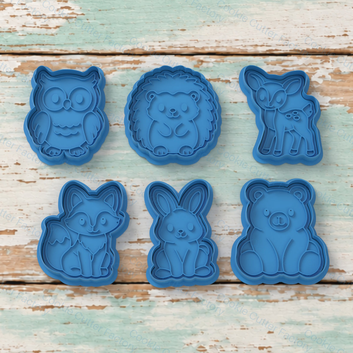 Woodland Friends Cookie Cutter and Embosser Stamp Set - 6 Forest Animals | CCF_APPROVED_MEDIA_V1:1:9933827cc4e8c946ea1288ae51f8d07e4e9c7822dd839156f6c71210d6fff93b