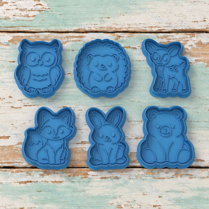 Woodland Friends Cookie Cutter and Embosser Stamp Set - 6 Forest Animals | CCF_APPROVED_MEDIA_V1:1:9933827cc4e8c946ea1288ae51f8d07e4e9c7822dd839156f6c71210d6fff93b