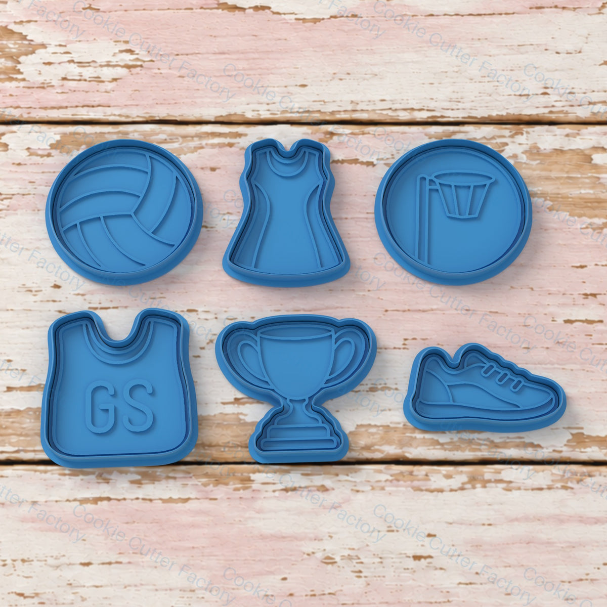Netball Cookie Cutter and Embosser Set - 6 Designs | CCF_APPROVED_MEDIA_V1:1:f0e571dc139cc765b07b45dfc3e1b27fe8a270fbbb3bdccb4c9e18c6b7bae256
