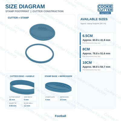 Aussie Rules Football Cookie Cutter and Embosser Set - 6 Designs | CCF_APPROVED_MEDIA_V1:3:1a686f55138ca0487ff1a4046ce5067fd869017e8b8bbc5d2c5cbbfc187c4aaf
