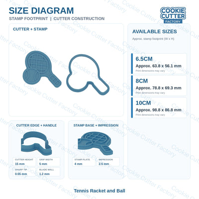 Tennis Cookie Cutter and Embosser Set - 6 Designs | CCF_APPROVED_MEDIA_V1:3:3a77e738470a32e6da944f9013d182b534928f9c10e301593eee49fe61771aa1