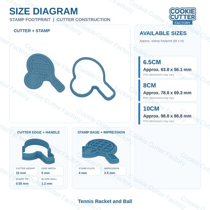 Tennis Cookie Cutter and Embosser Set - 6 Designs | CCF_APPROVED_MEDIA_V1:3:3a77e738470a32e6da944f9013d182b534928f9c10e301593eee49fe61771aa1