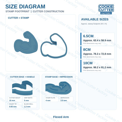 Muscles and Bodybuilding Cookie Cutter and Embosser Set - 6 Designs | CCF_APPROVED_MEDIA_V1:3:6584a421e9d72d17f0d248c451e33b37a7a84b6ceed9b43ceaaf06ff1a1fd15c