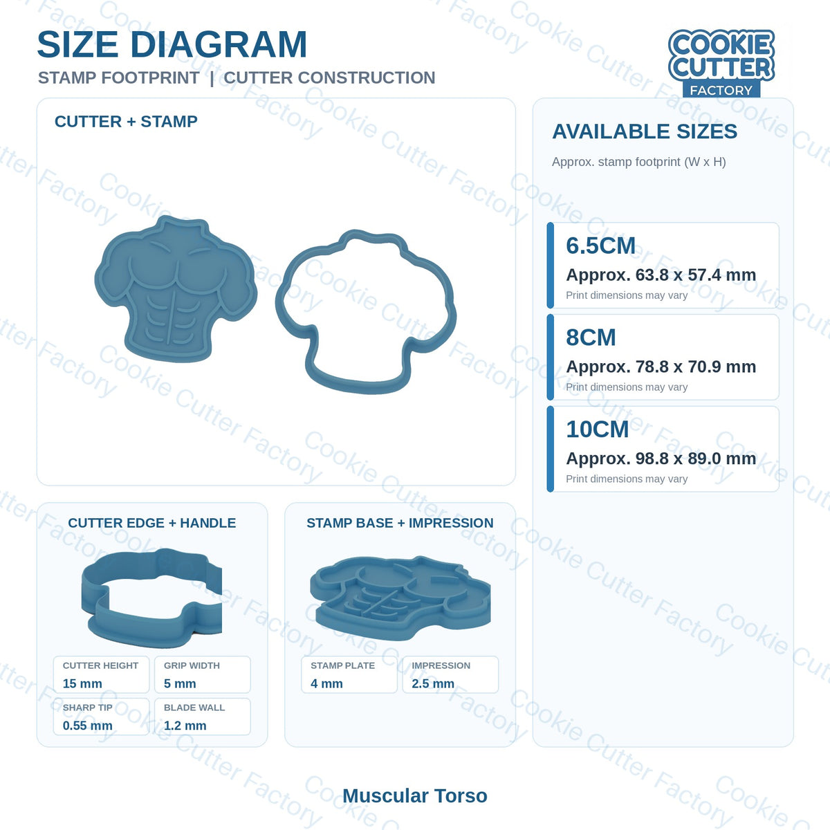 Muscles and Bodybuilding Cookie Cutter and Embosser Set - 6 Designs | CCF_APPROVED_MEDIA_V1:4:c687cd9cf2e284eb15278b0d2b303a0029423a7eac1ebc36095c334036c01186
