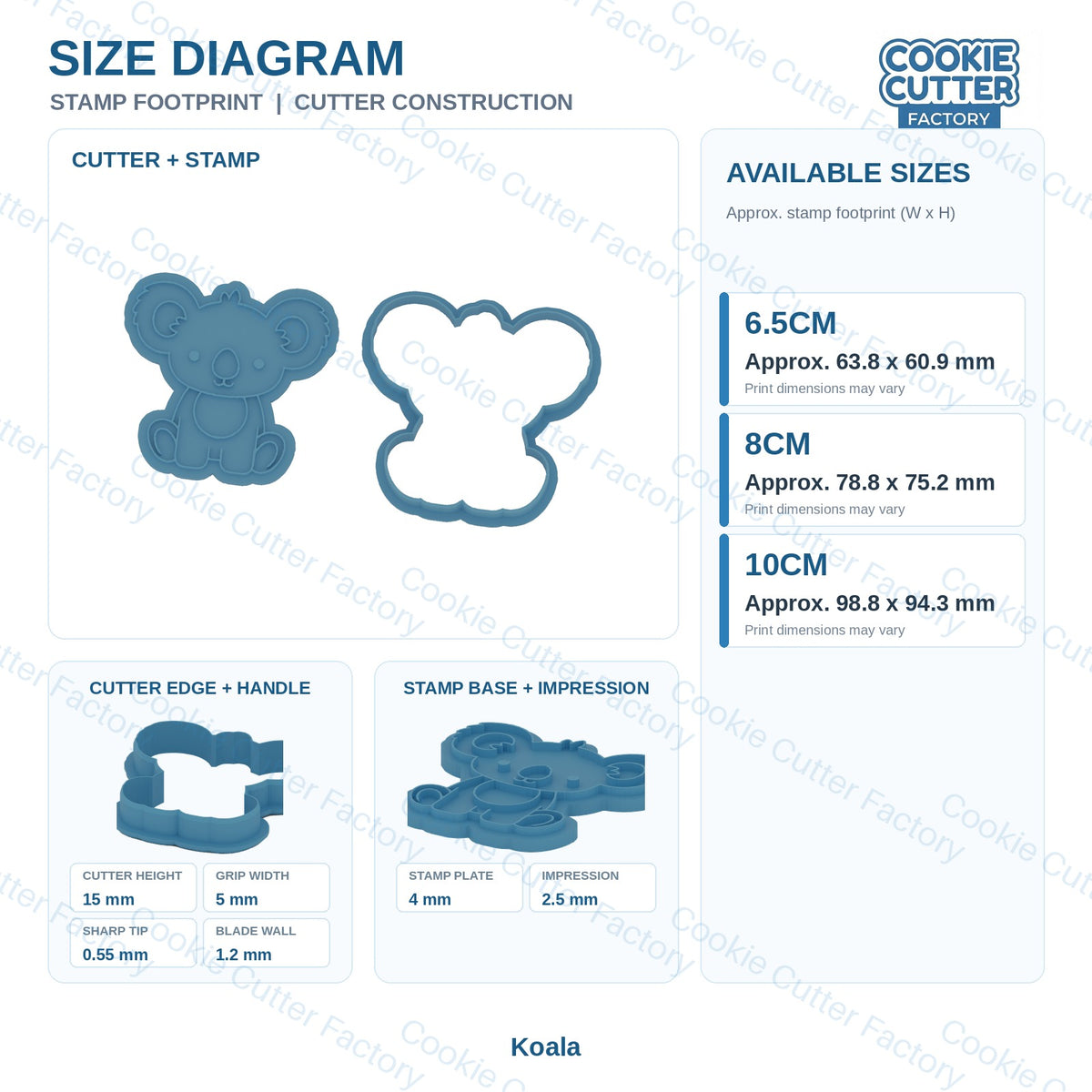 Australian Wildlife Pals Cookie Cutter and Embosser Stamp Set - 9 Designs | CCF_APPROVED_MEDIA_V1:4:e56708c004f08b652acea700628a55d049cfac657d0219ad079303521507e815