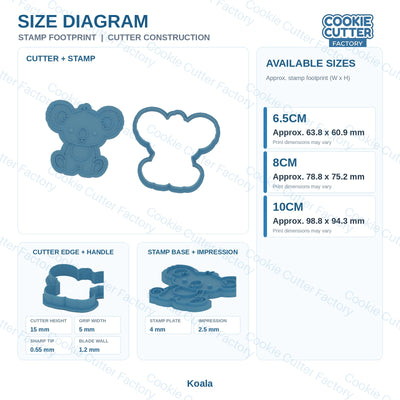 Australian Wildlife Pals Cookie Cutter and Embosser Stamp Set - 9 Designs | CCF_APPROVED_MEDIA_V1:4:e56708c004f08b652acea700628a55d049cfac657d0219ad079303521507e815
