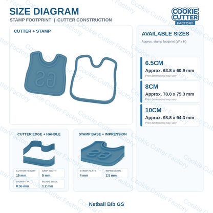 Netball Cookie Cutter and Embosser Set - 6 Designs | CCF_APPROVED_MEDIA_V1:5:ad2bd17796d80dc1beeae8e69b17fd8693aca1086b894593b980a4c4c7ea73b8