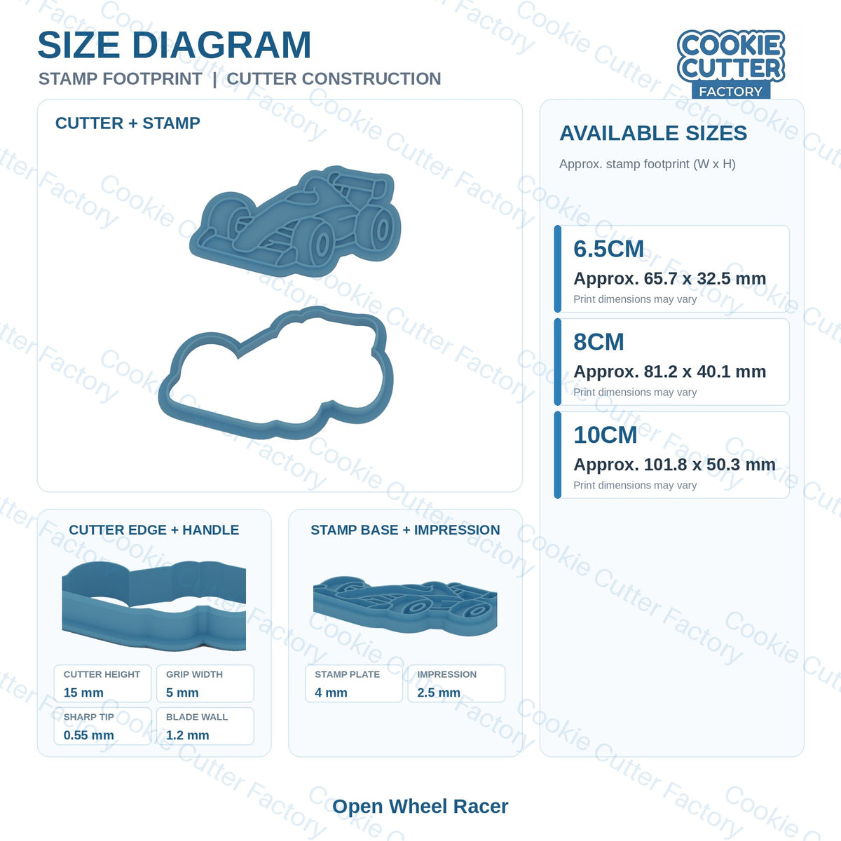 Turbo Track Racers Cookie Cutter and Embosser Stamp Set - 6 Designs | CCF_APPROVED_MEDIA_V1:6:203f32c60c902e06ee52edf2adbbf4f048204601d8b8786fbe11f62bfd2c11d4
