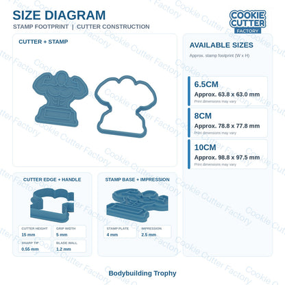 Muscles and Bodybuilding Cookie Cutter and Embosser Set - 6 Designs | CCF_APPROVED_MEDIA_V1:8:ee5bf3c3e28683419f3e2887174673000e1afefc2b8e02347150aa84dc6ba0ee