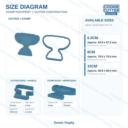 Tennis Cookie Cutter and Embosser Set - 6 Designs | CCF_APPROVED_MEDIA_V1:8:918a50b8fe7422b7a40b805ce74338f3a844928096adb48a0d1b7b84e7b3950d