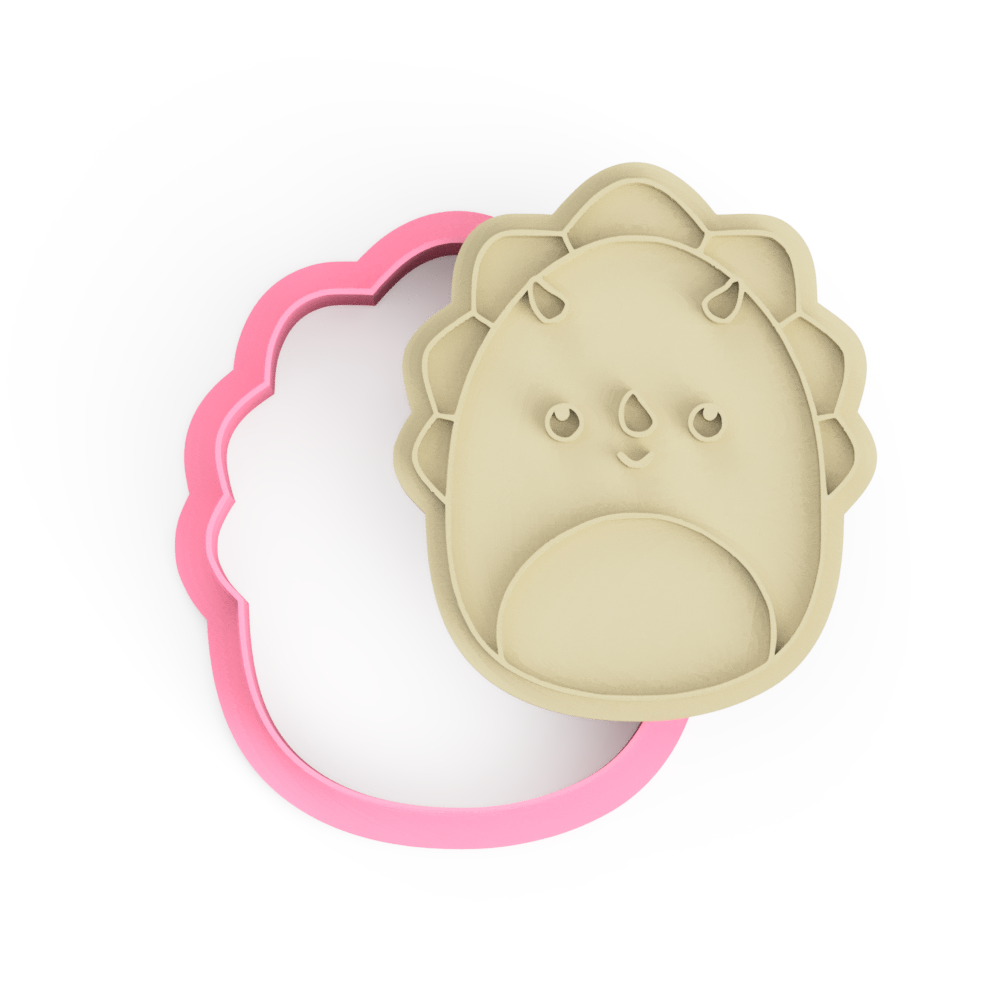 Dinosaur Squishmallow Cookie Cutter and Stamp Embosser