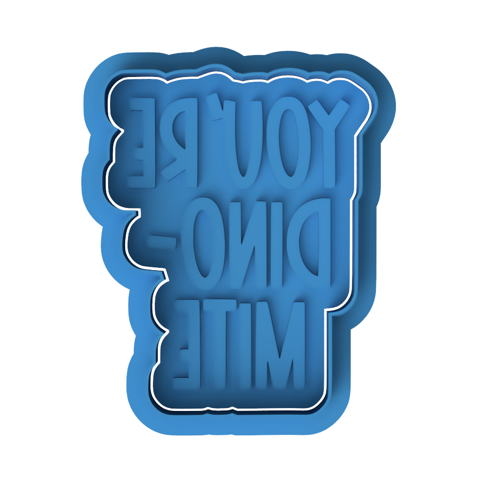 You're Dino-Mite Cookie Cutter and Embosser Stamp | Dinosaur Pun, Kids Birthday, Funny Valentine