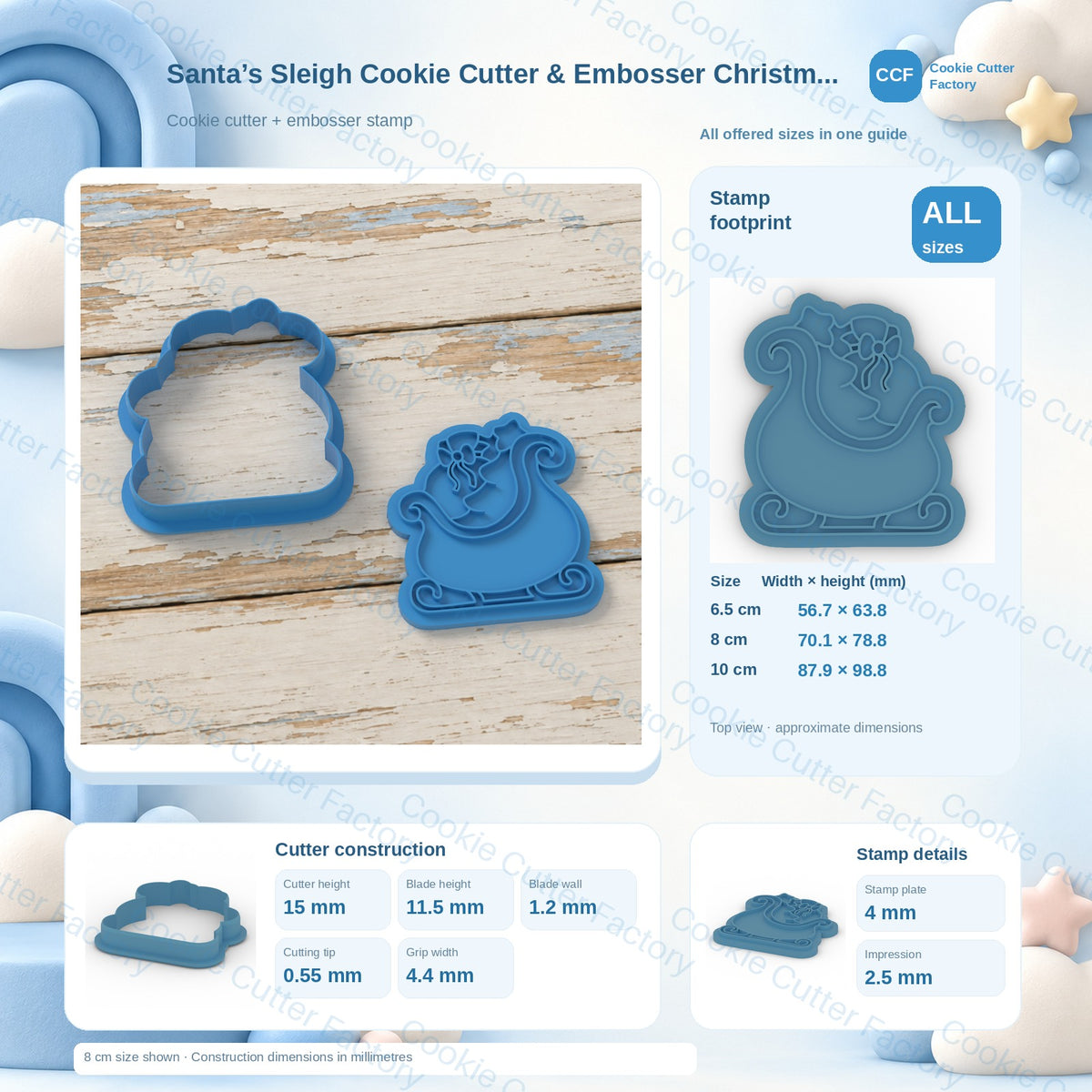 Santa’s Sleigh Cookie Cutter & Embosser Christmas — STL Download | CCF_APPROVED_MEDIA_V1:3:89846d4a67a998af3dfba8243b99be45d2b4e557214605f10c1d9fae3d36ebe3