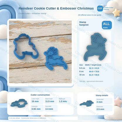 Reindeer Cookie Cutter & Embosser Christmas — STL Download | CCF_APPROVED_MEDIA_V1:3:ac3de967b7fd28e008aed5e622b5cd59ade6e66a19b2911a49abafb7f1e88031