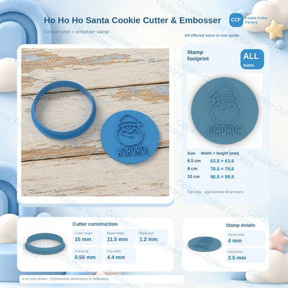Ho Ho Ho Santa Cookie Cutter & Embosser | CCF_APPROVED_MEDIA_V1:3:dabeb776a2e59bfe4b23c4d38c9af17bcb9920b6535c9a3c5838539dba2dfe1e