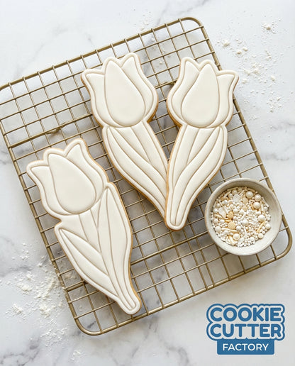 Tulip Flower Cookie Cutter and Embosser Set of 3 – Easter & Spring Collection