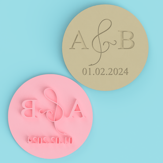 Custom Personalized Wedding Initials and Date V1