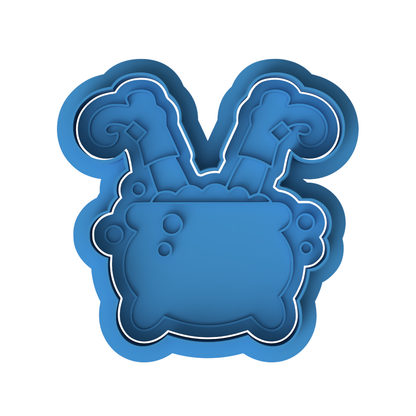 Witch Cauldron with Bubbling Potion Cookie Cutter with Embosser – Halloween