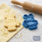 Easter Bunny with Large Carrot Cookie Cutter and Embosser Set – Easter Collection