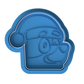 Christmas Bandit Heeler Cookie Cutter and Embosser Set | Bluey Santa Hat Holiday Baking
