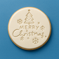 Merry Christmas Tree Cookie Embosser – Festive Holiday Design