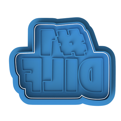 #1 DILF Cookie Cutter and Stamp Embosser | Funny Father's Day Cookie