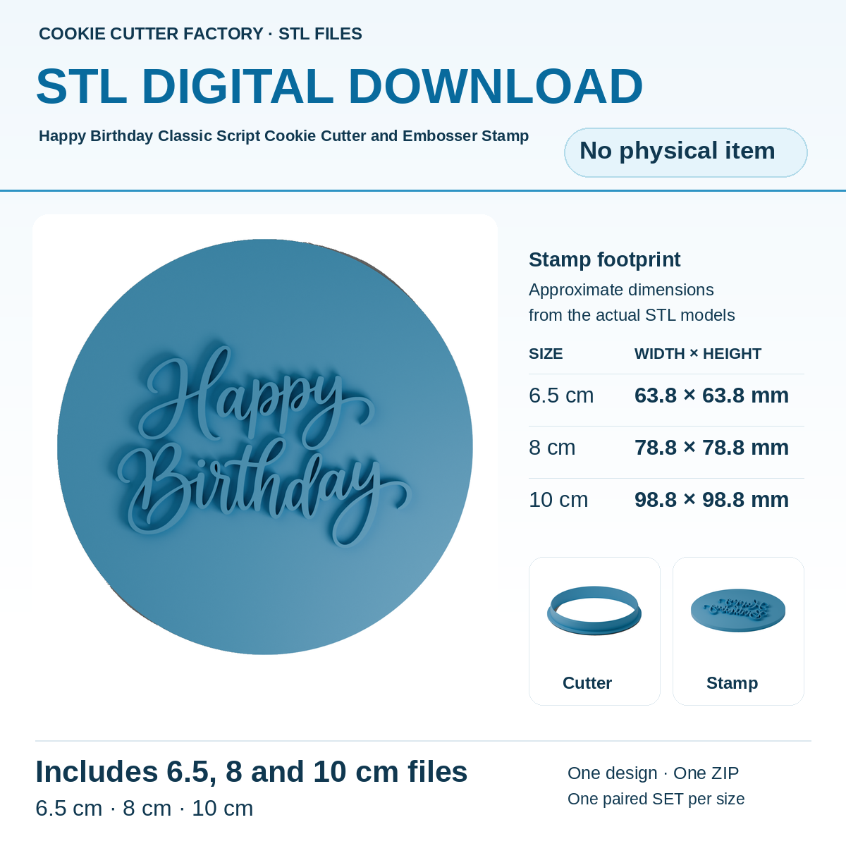 Happy Birthday Classic Script Cookie Cutter and Embosser Stamp — All Sizes STL Download | CCF_APPROVED_MEDIA_V1:1:3aee72b882d8e12c93374d947533408b47b5b1e34eac07499dd27ddcab446c33