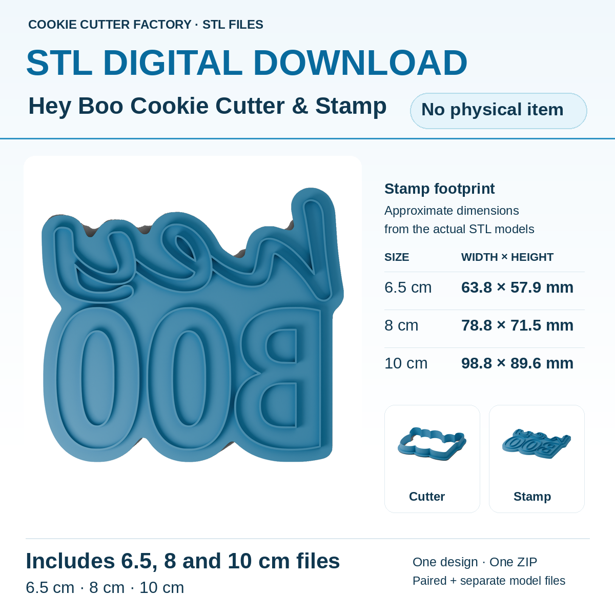 Hey Boo Cookie Cutter & Stamp — All Sizes STL Download | CCF_APPROVED_MEDIA_V1:1:cde9dab4c38a2cdc2d2178cba8b56533729b46e93a5f07b4630bc27a2b2e9c3c