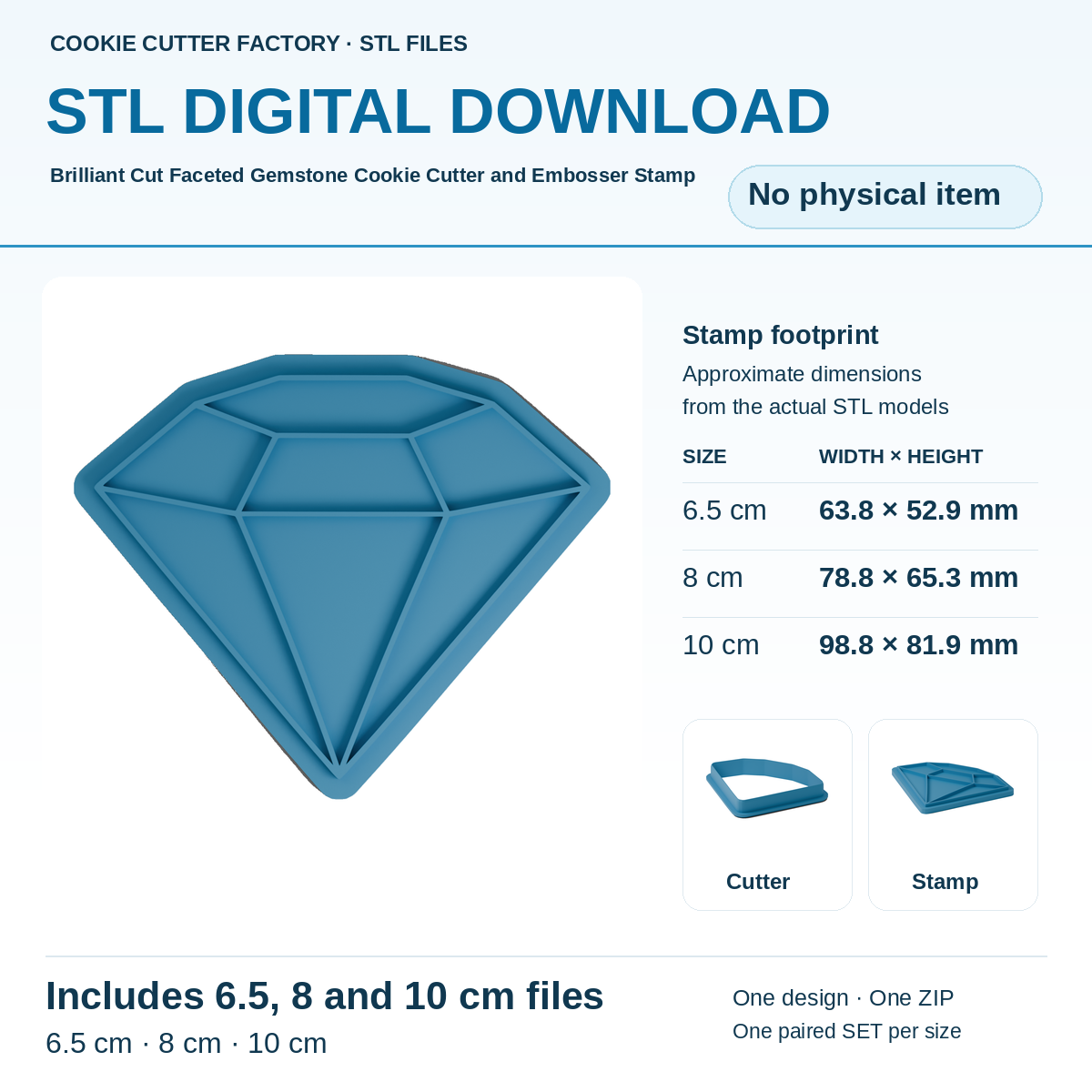 Brilliant Cut Faceted Gemstone Cookie Cutter and Embosser Stamp - All Sizes STL Download | CCF_APPROVED_MEDIA_V1:1:11bc34a0c64eb78ca369c8915dbcf6d3b402c74847445d03bca06152ab41bd25
